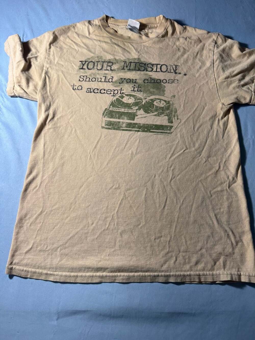 Tennessee River Channel Master Mission T-Shirt Size M Tan